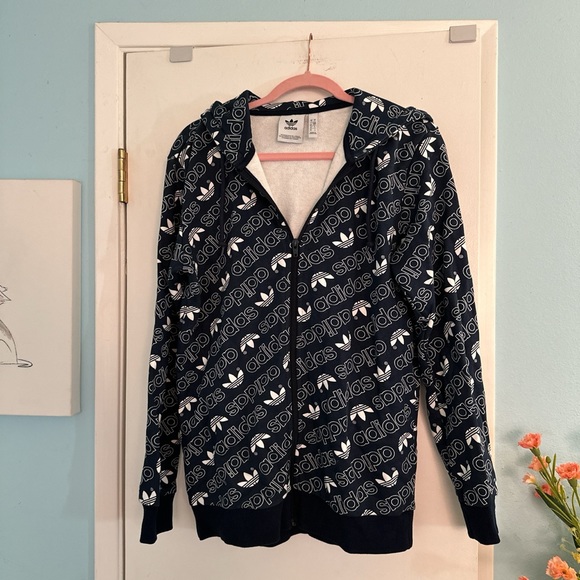 ADIDAS LOGO ZIP UP HOODIE - Picture 8 of 10